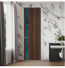 18 VE-V натуральный шпон Albero 1398S профиль Шампань вставка Бирюзовый лак ProfilDoors Orange