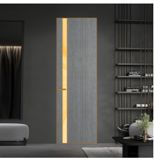 18 VE-V натуральный шпон Bianche Notti 01Q профиль Бронза вставка Кремовый лак ProfilDoors Orange