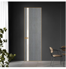 18 VE-V натуральный шпон Bianche Notti 01Q профиль Бронза вставка Лак классик ProfilDoors Orange