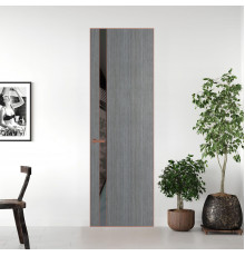 18 VE-V натуральный шпон Bianche Notti 01Q профиль Медь вставка Графит лак ProfilDoors Orange