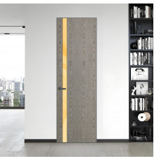18 VE-V натуральный шпон Bianche Notti 08S профиль Серая ночь вставка Кремовый лак ProfilDoors Orange