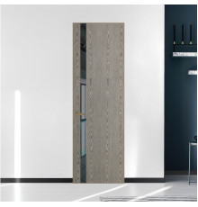 18 VE-V натуральный шпон Bianche Notti 08S профиль Шампань вставка Зеркало Grey ProfilDoors Orange