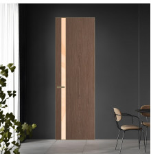 18 VE-V натуральный шпон Bianche Notti 822M профиль Шампань вставка Бежевый лак ProfilDoors Orange