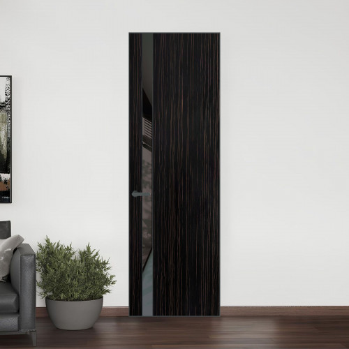 18 VE-V натуральный шпон Espresso 1042S профиль Серая ночь вставка Графит лак ProfilDoors Orange
