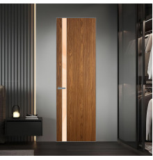 18 VE-V натуральный шпон Espresso 35M профиль Серебро вставка Бежевый лак ProfilDoors Orange