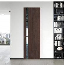 18 VE-V натуральный шпон Espresso 360M профиль Шампань вставка Зеркало ProfilDoors Orange