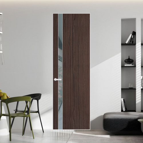 18 VE-V натуральный шпон Espresso 360M профиль Вайт вставка Темно-серый лак ProfilDoors Orange