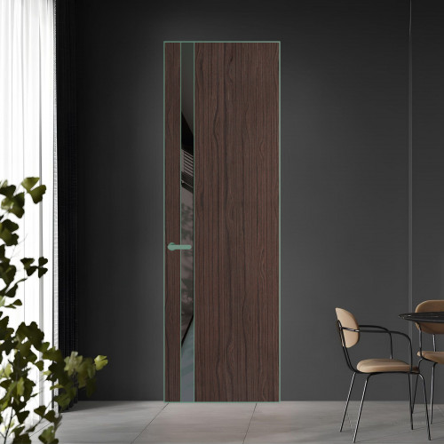 18 VE-V натуральный шпон Espresso 360M профиль Зеленый воск вставка Графит лак ProfilDoors Orange