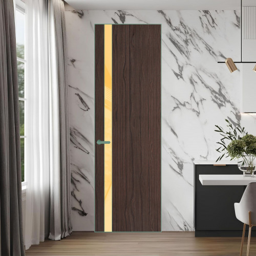 18 VE-V натуральный шпон Espresso 360M профиль Зеленый воск вставка Кремовый лак ProfilDoors Orange